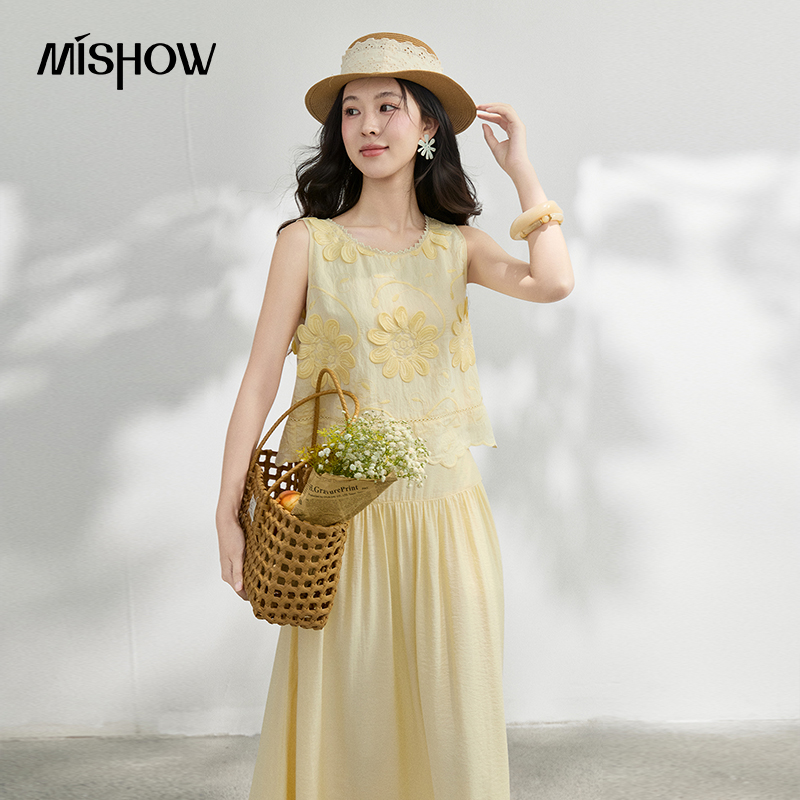 Embroidery Blouse - MISHOW Conjunto de Blusa con Bordado