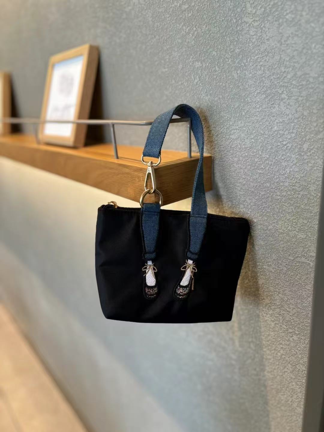 Embroidery Wallet - Bolso de nailon impermeable bordado de