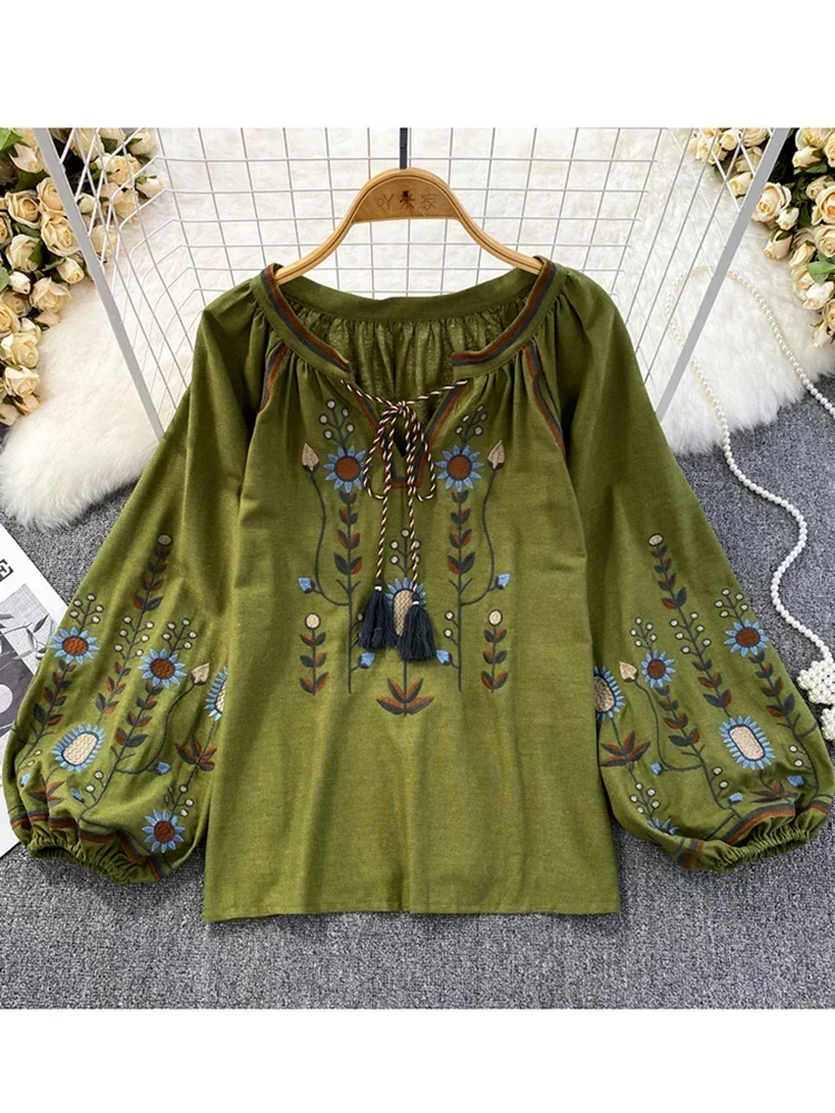 Embroidery Blouse - Blusa de primavera para mujer estilo