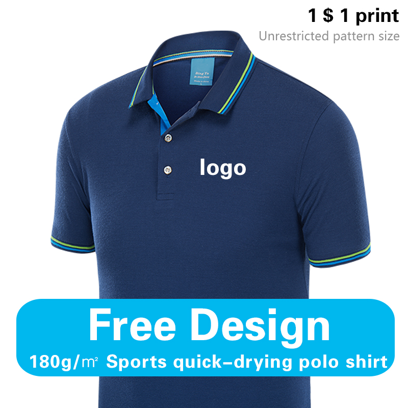 Embroidery Men Shirt - Polo de secado rápido con logotipo