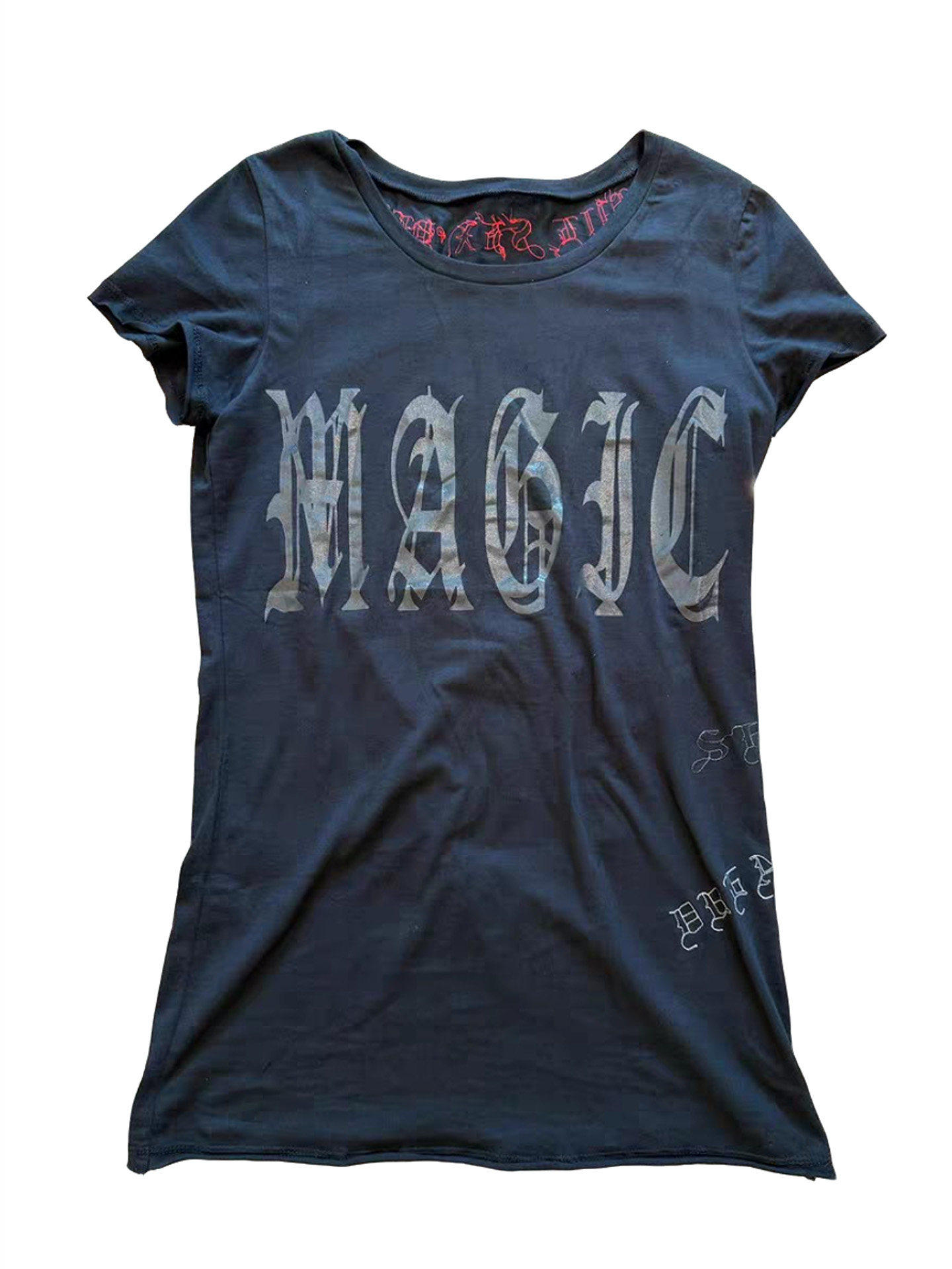 Embroidery Font Free - Camiseta de manga corta con texto