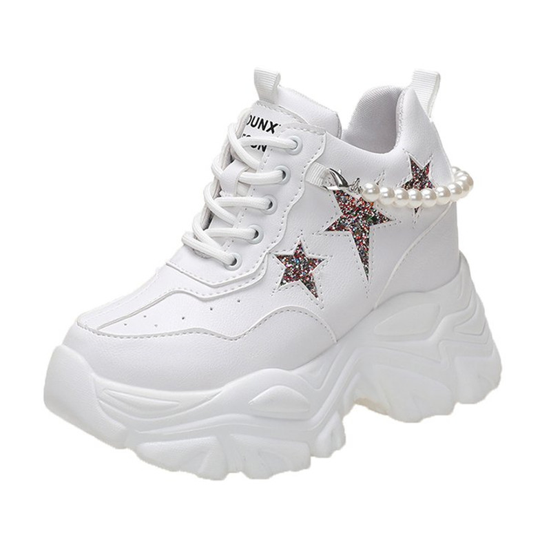 Embroidery Cotton - Zapatos de plataforma alta de alta