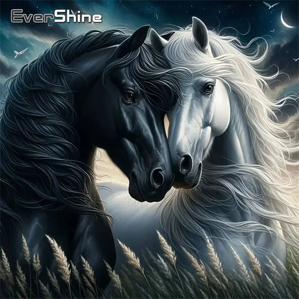 Embroidery Horse - Evershine-pintura de diamante, Margarita, flor, suministros