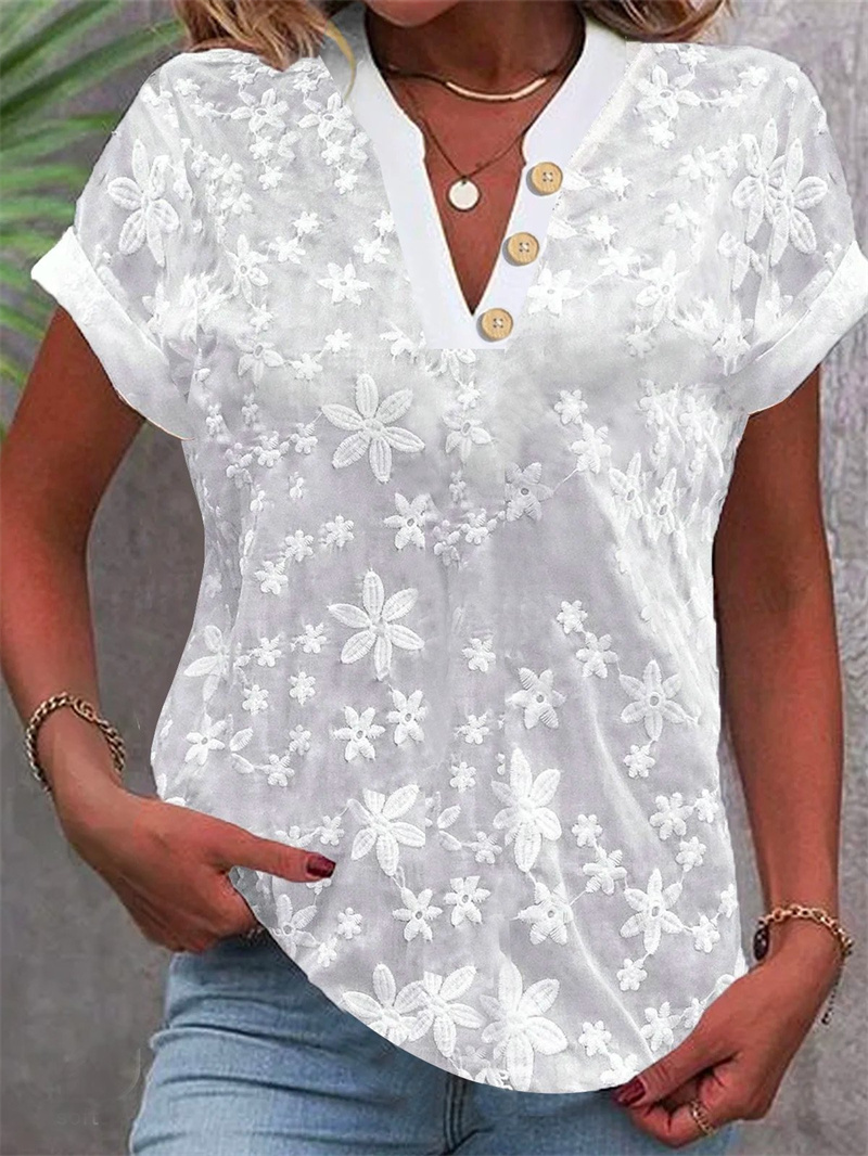 Blusa blanca con bordado Flora - Embroidery Blouse reseña y precio