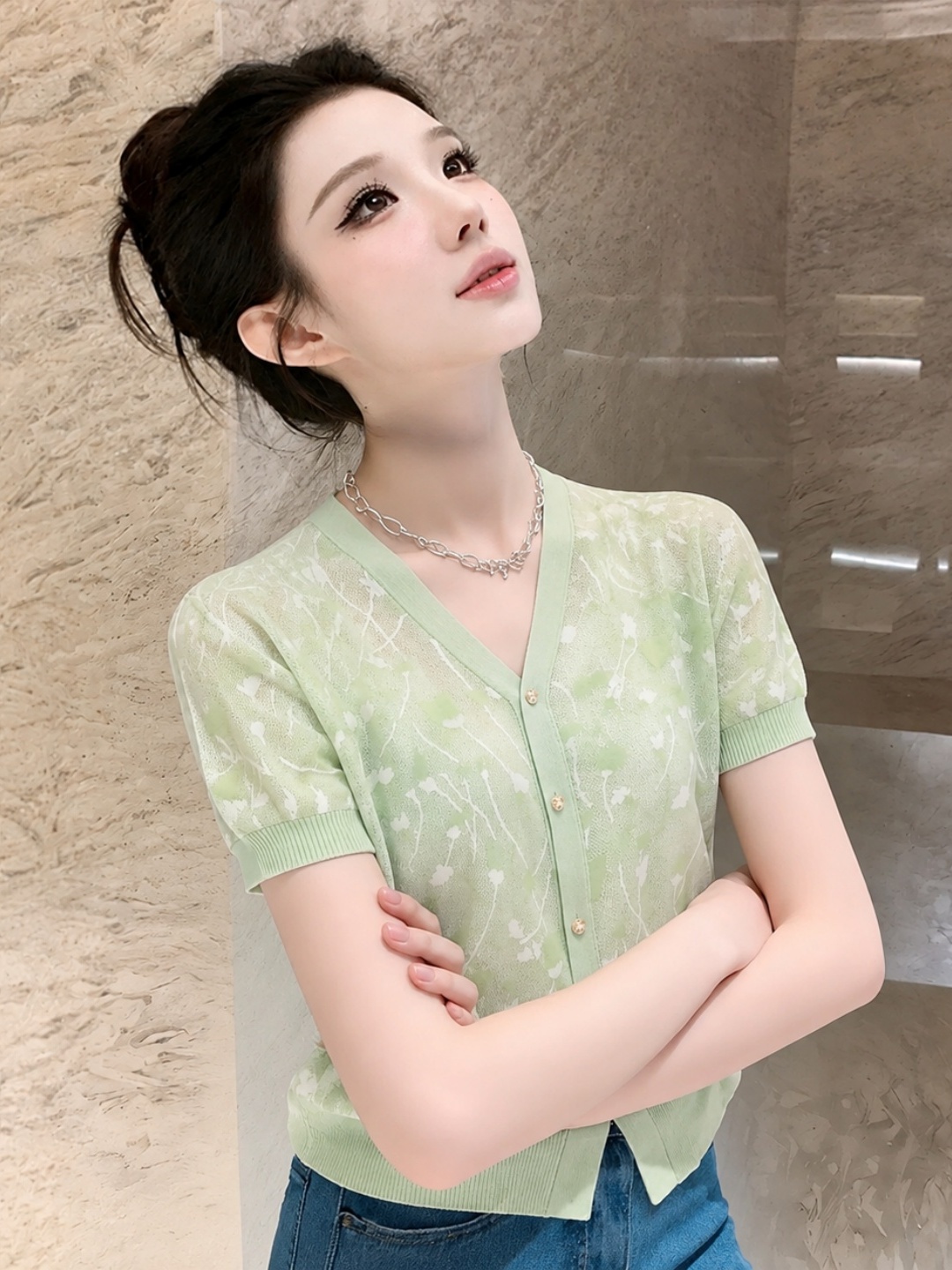 Cárdigan de punto de seda hela - Embroidery Cardigan reseña y precio