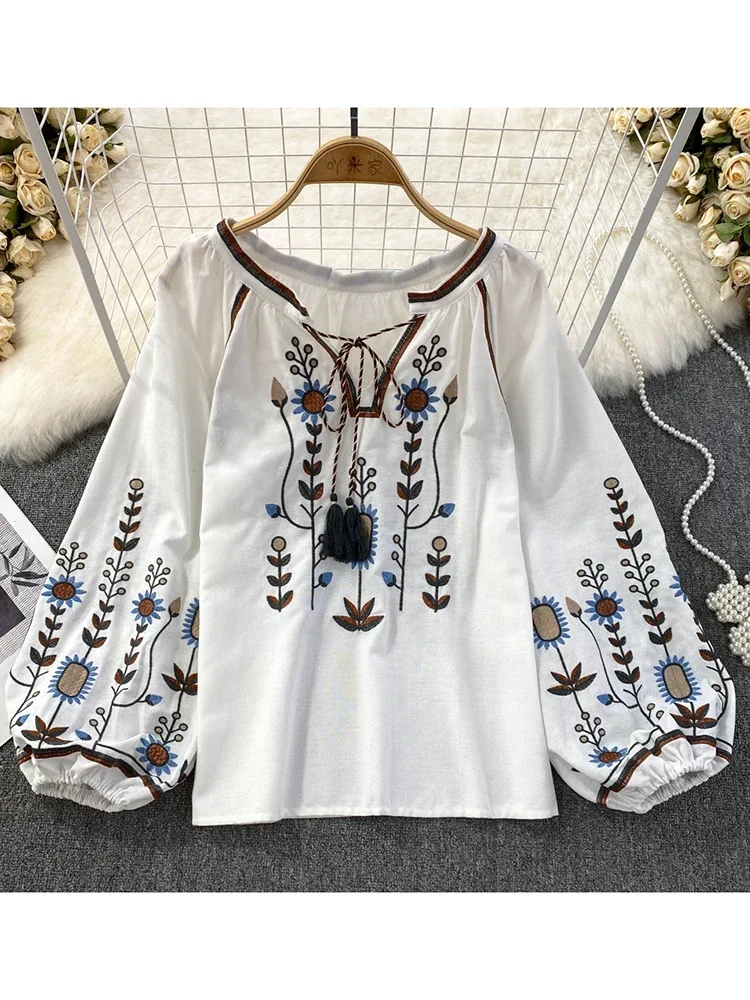 Blusa de primavera para mujer  - Embroidery Blouse reseña y precio