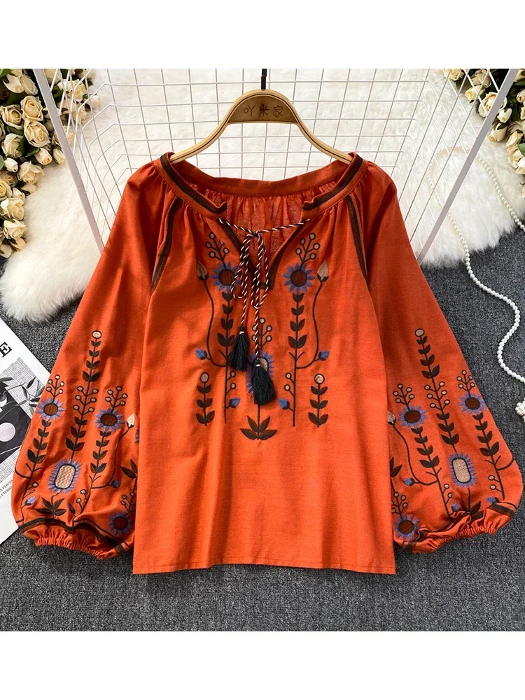 Blusa de primavera para mujer  - Embroidery Blouse reseña y precio