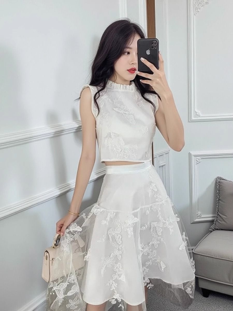 Nuevo Conjunto de Dos Piezas B - Embroidery Blouse reseña y precio