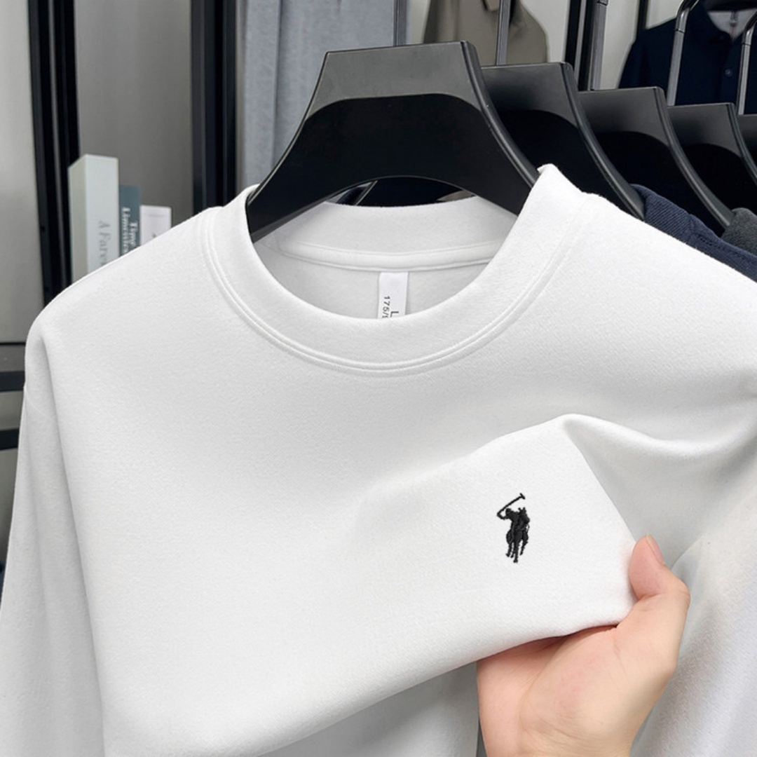 Polo de manga larga para hombr - Embroidery Cotton reseña y precio