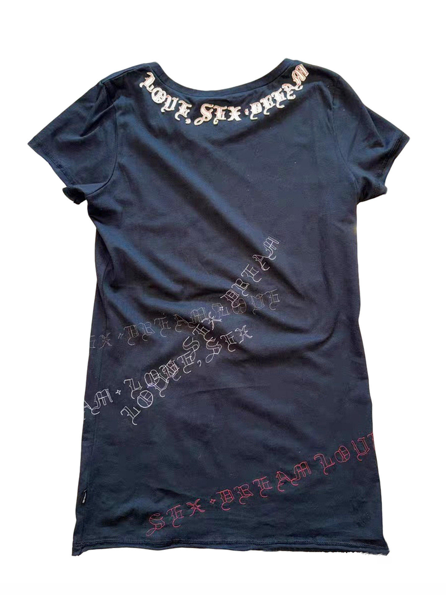Camiseta de manga corta con te - Embroidery Font Free reseña y precio