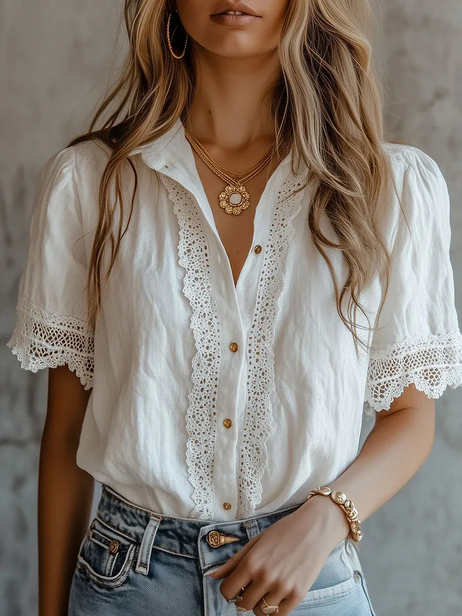 Elegantes Camisas de Mujer, Ca - Embroidery Blouse reseña y precio