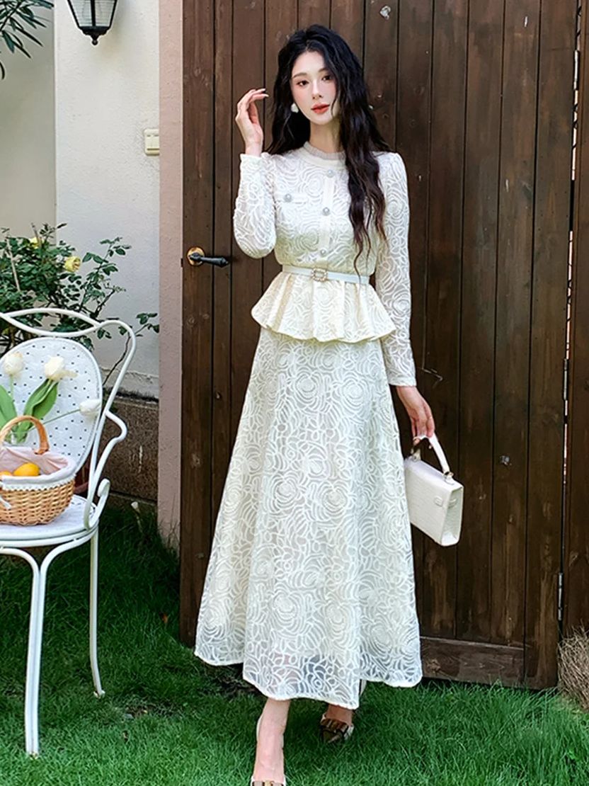 Conjunto de vestido Formal de  - Embroidery Blouse reseña y precio