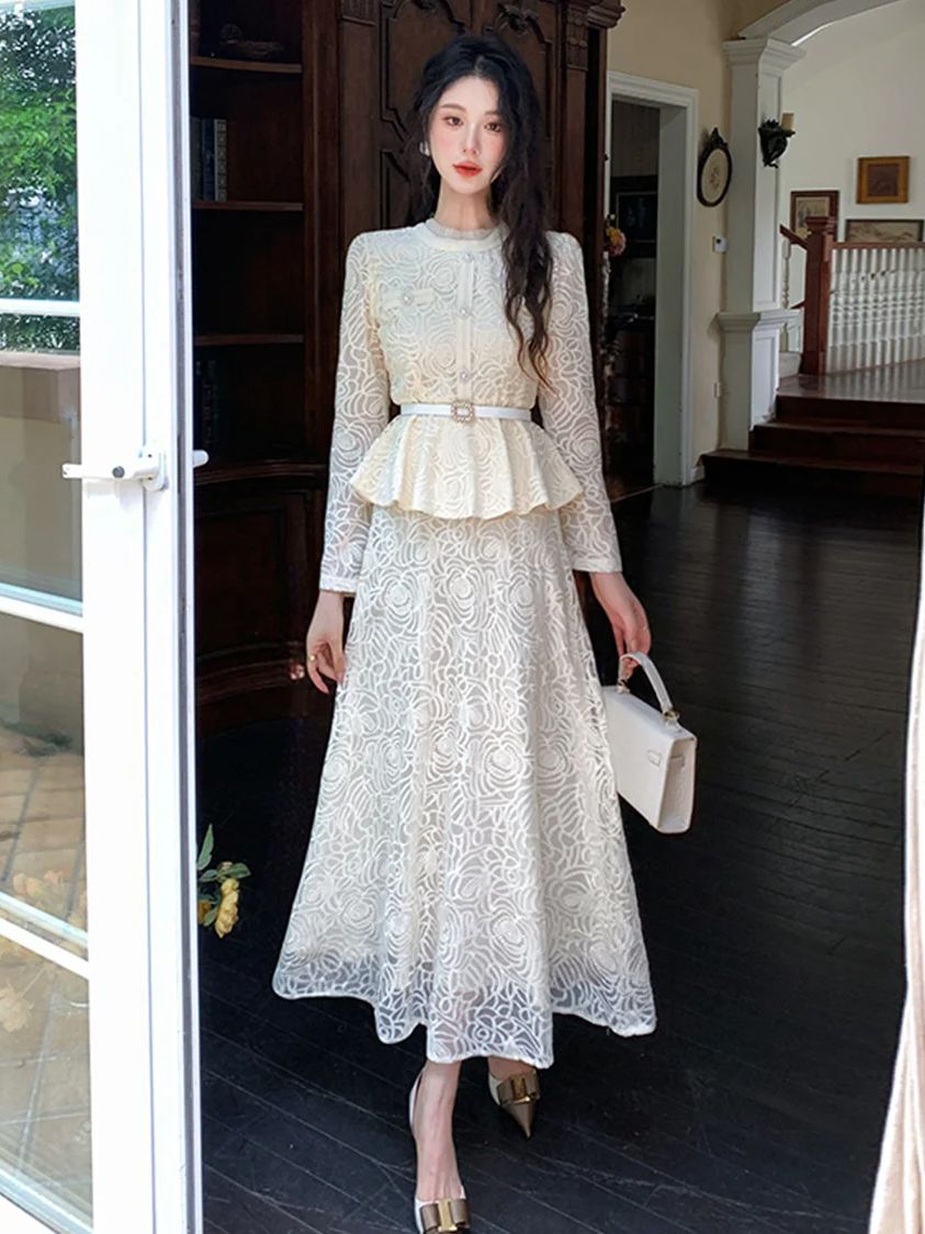 Conjunto de vestido Formal de  - Embroidery Blouse reseña y precio