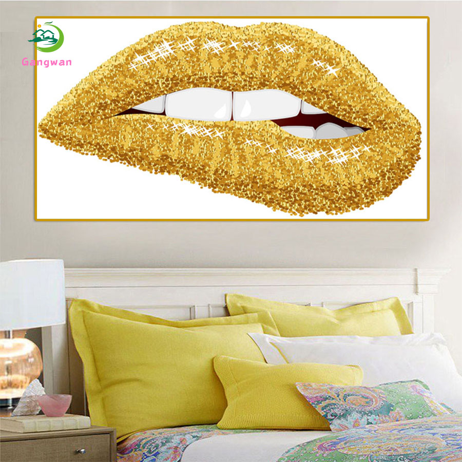 Pintura de diamantes de imitac - Embroidery Lips reseña y precio