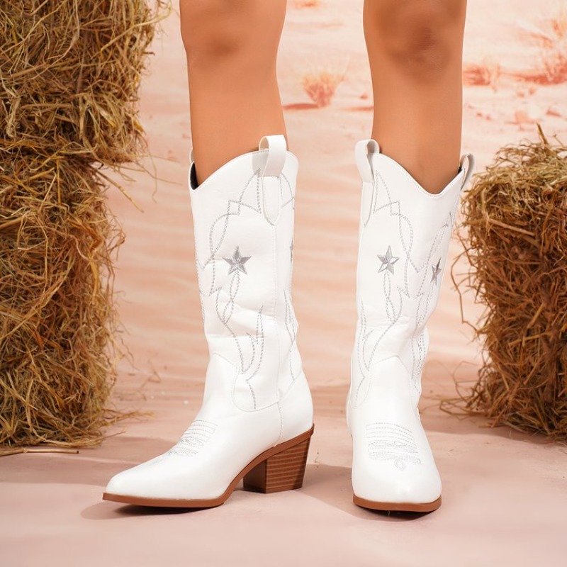 Botas de mujer de media caña c - Embroidery Details reseña y precio