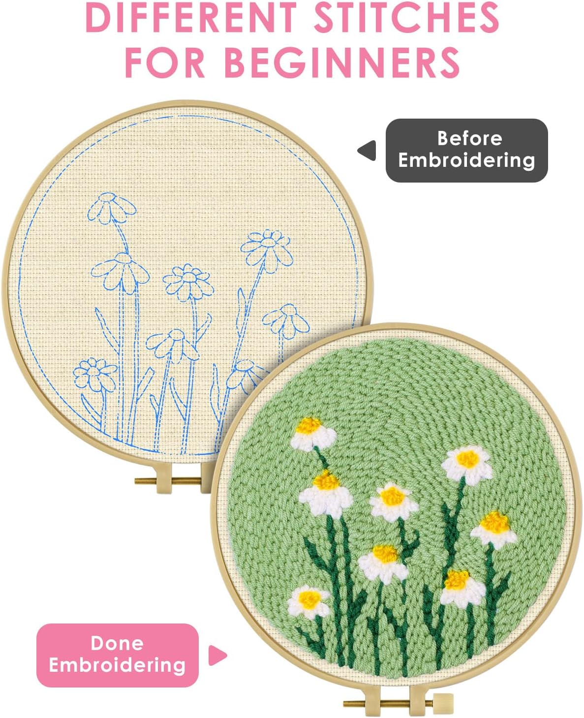 CHENISTORY-Kit de agujas de pu - Embroidery Converter reseña y precio