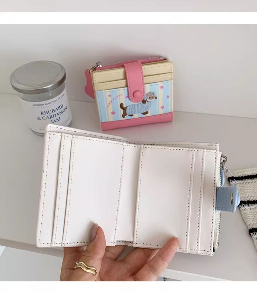 Cartera corta con bordado de p - Embroidery Wallet reseña y precio