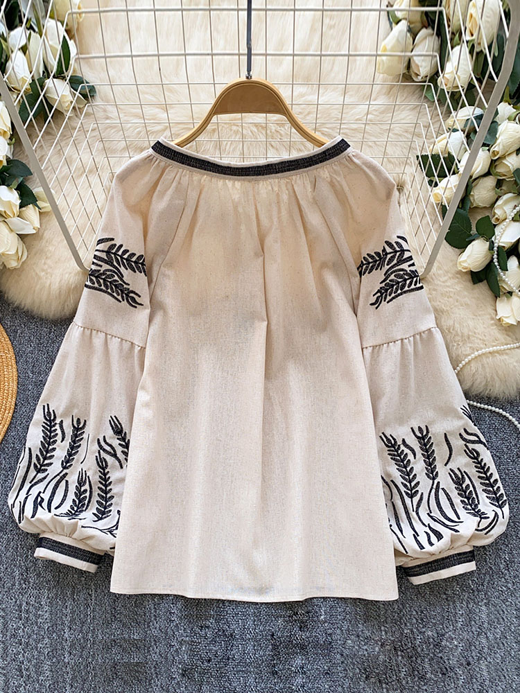 Blusa de Estilo Bohemio para M - Embroidery Blouse reseña y precio