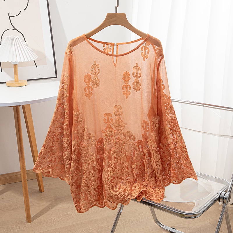 100% de seda Mulberry para muj - Embroidery Blouse reseña y precio