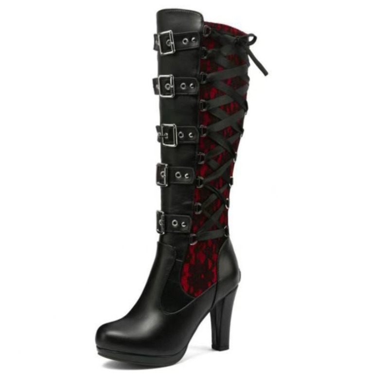 Botas Altas de Estilo Punk Gót - Embroidery Cotton reseña y precio