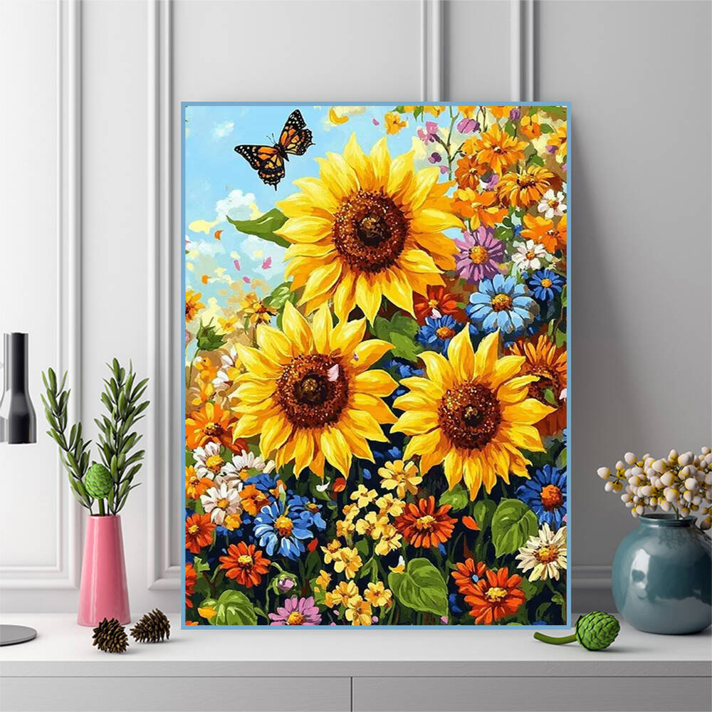 Pinturas de diamantes de Disne - Embroidery Daisy Flower reseña y precio