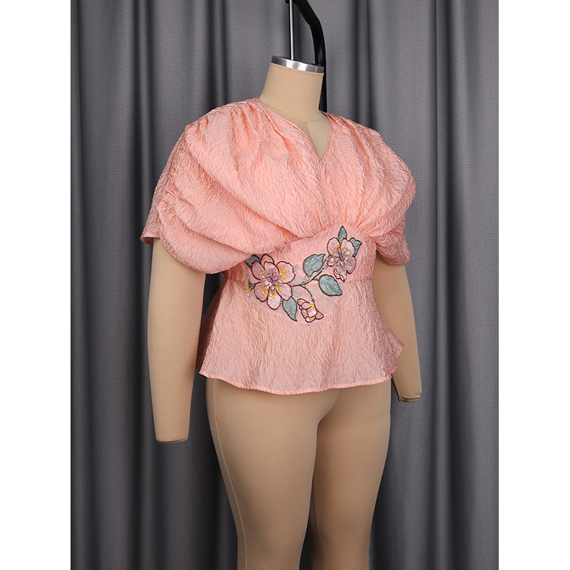 Blusa Peplum con Cuello en V y - Embroidery Blouse reseña y precio