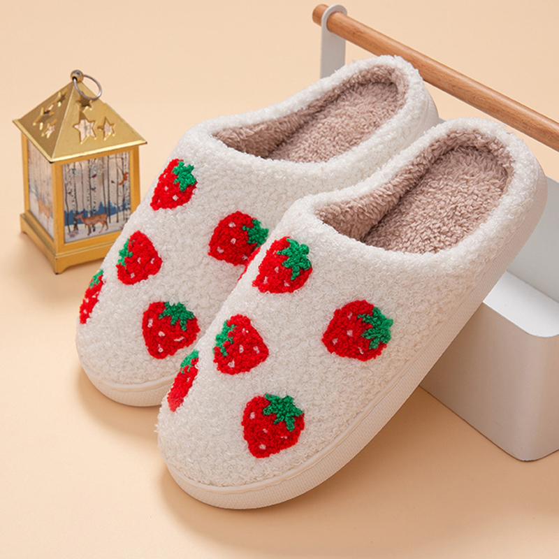 Pantuflas de fresa para mujer, - Embroidery Cotton reseña y precio