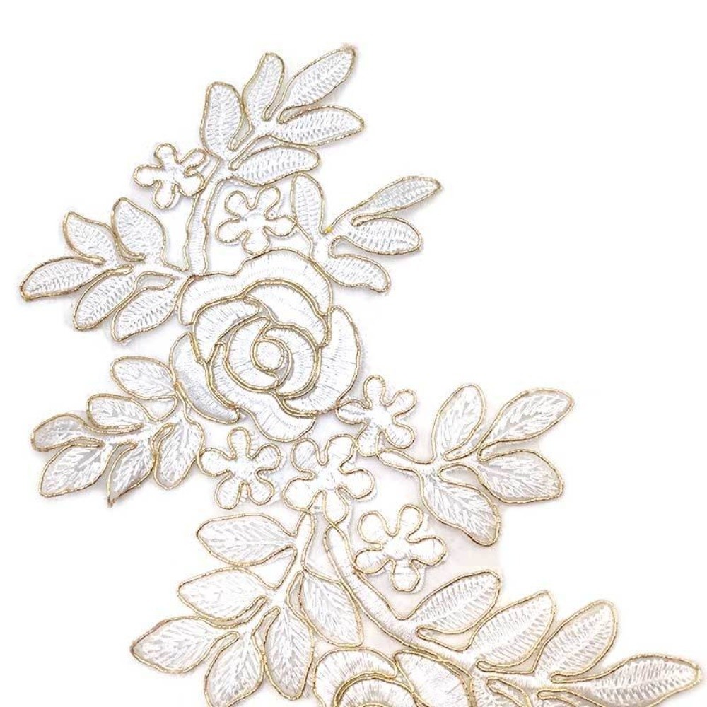 1 Par de Parches de Flores Bor - Embroidery Patch reseña y precio
