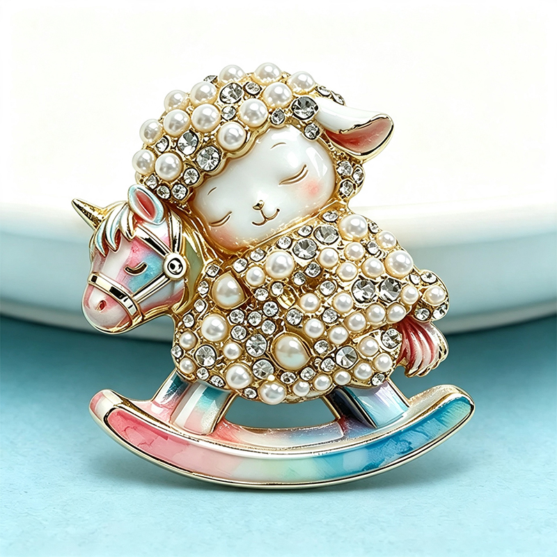 Wuli&baby Adorables Broches de - Embroidery Horse reseña y precio