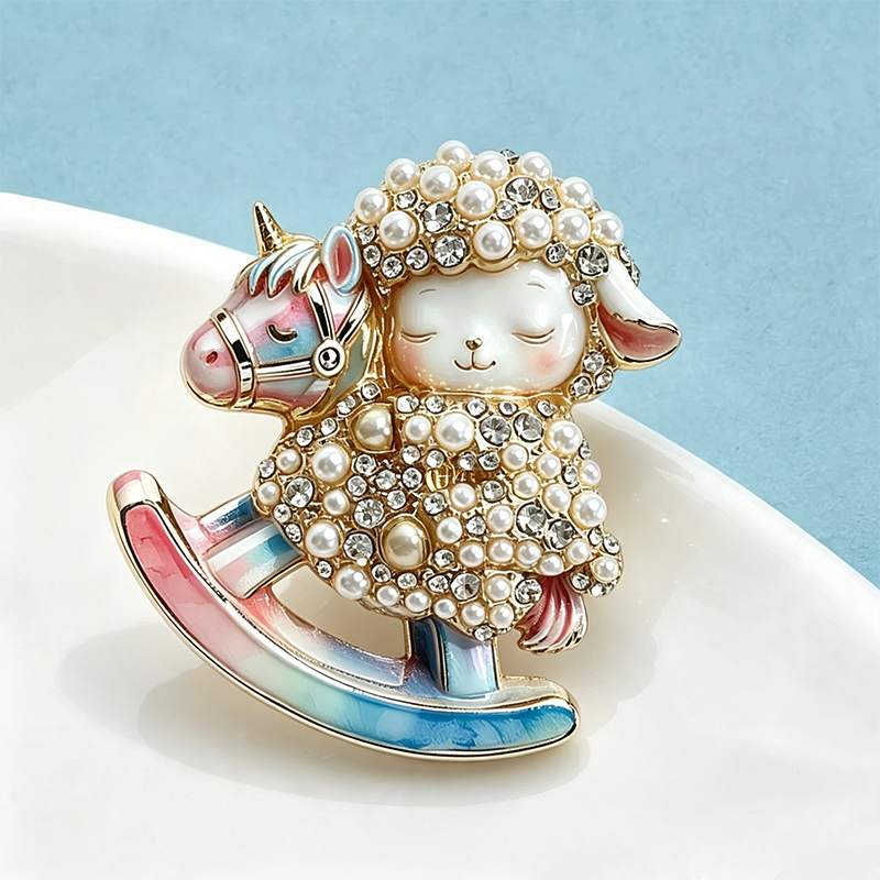 Wuli&baby Adorables Broches de - Embroidery Horse reseña y precio