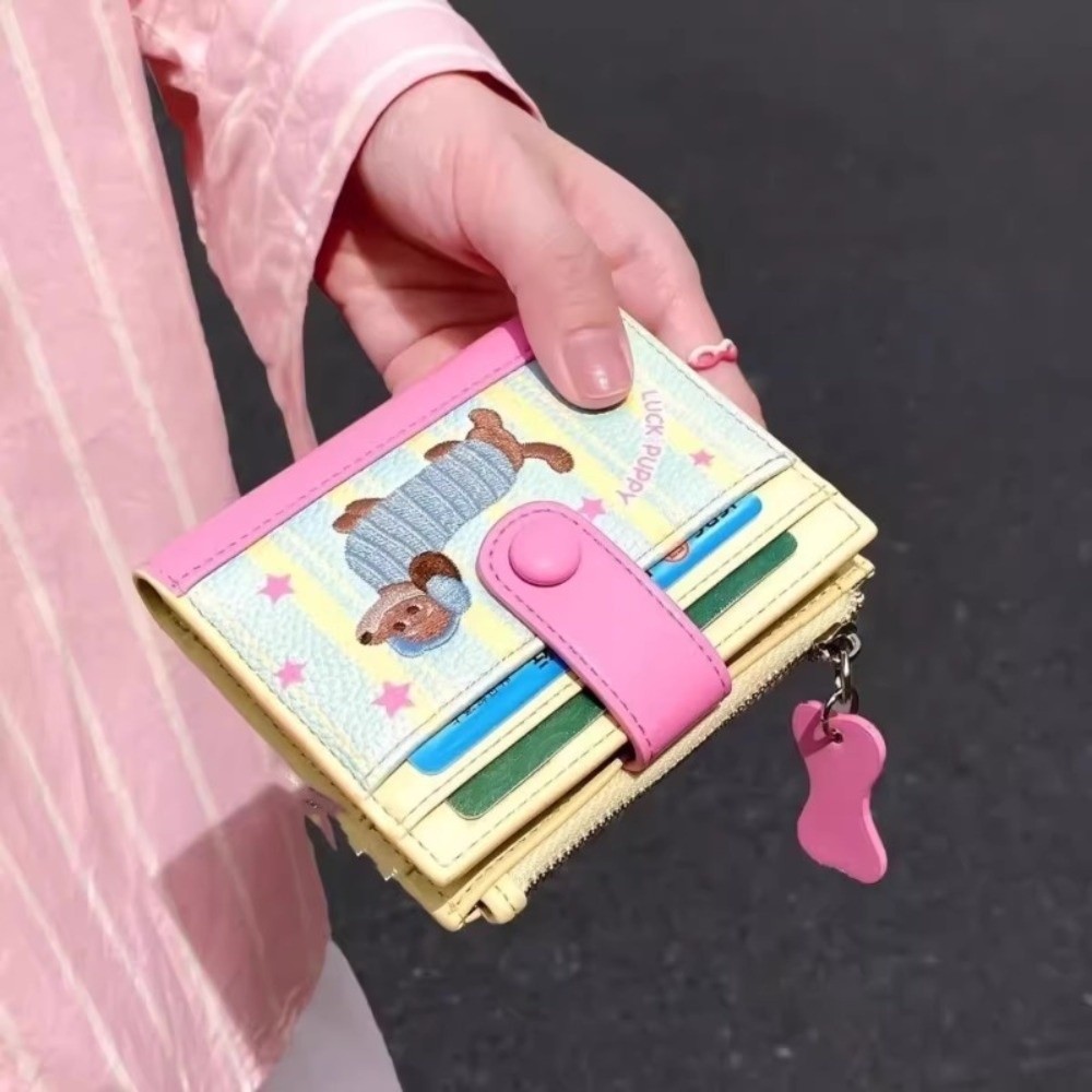 Cartera corta con bordado de p - Embroidery Wallet reseña y precio