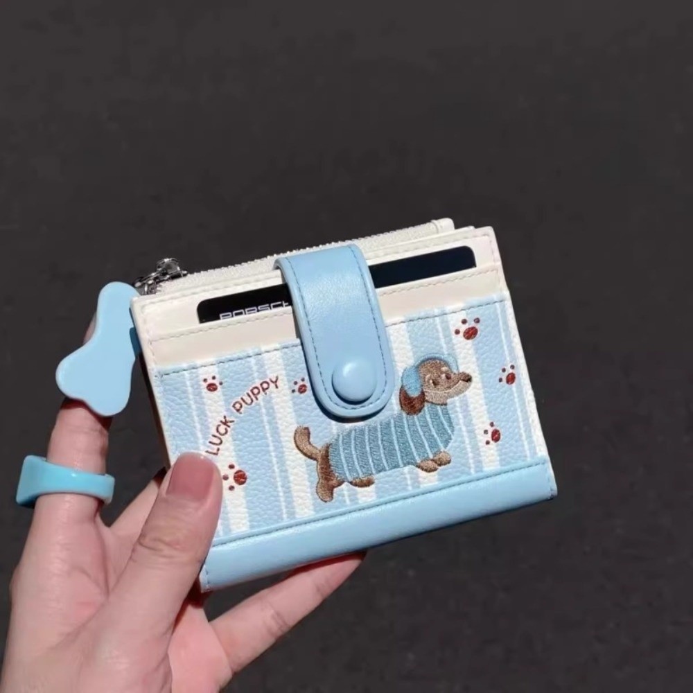 Cartera corta con bordado de p - Embroidery Wallet reseña y precio