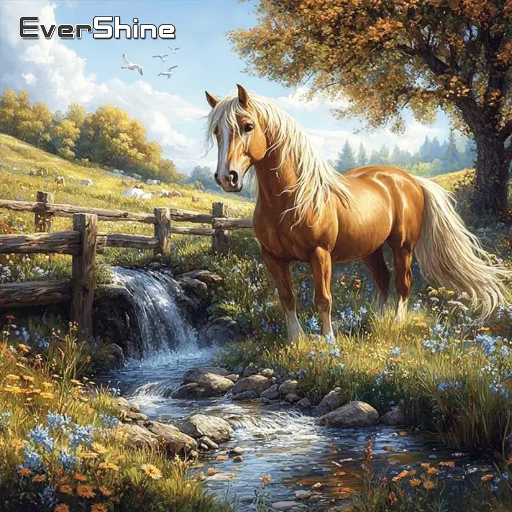 EverShine DIY Pintura de Diama - Embroidery Horse reseña y precio