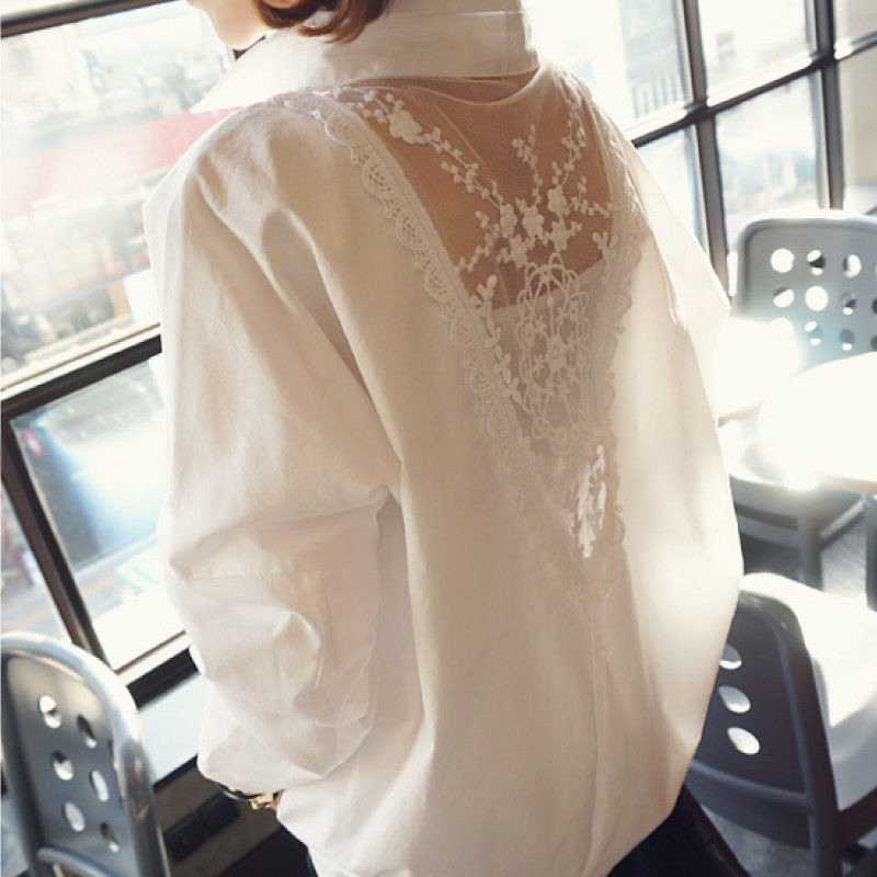 Blusa holgada de gasa bordada  - Embroidery Blouse reseña y precio